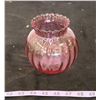Image 1 : Fluted Cranberry Glass Bowl