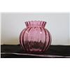 Image 3 : Fluted Cranberry Glass Bowl