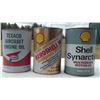 Image 1 : Texaco And Shell Aviation + One Shell Synartic Oil (Shell Cans Are Full)