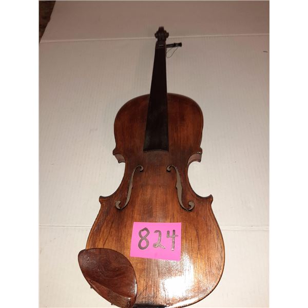very old fiddle and case