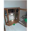 Image 2 : Oak display case with glass shelves