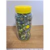 Image 1 : Quart size jar of marbles