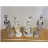 Image 1 : 4 Porcelain female figurines