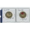 Image 1 : 2 X 2020 Canadian 1 Dollar Coins