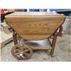 Image 6 : Tea Cart With Leaf's 20 X 28 X 29 Inch