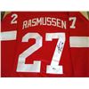 Image 1 : Autographed Detroit Redwings Jersey - #27 Rasmussen