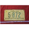 Image 1 : 1953 Sask Trailer Plate