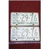 Image 2 : 2 Centennial 1967 Matching Alberta Plates