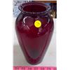 Image 1 : Ruby Etched Glass Vase