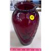 Image 2 : Ruby Etched Glass Vase