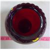 Image 3 : Ruby Etched Glass Vase