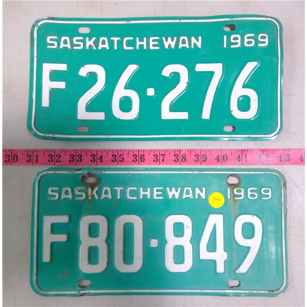 2 - 1969 SK Licence Plates