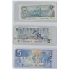 Image 4 : 1937 / 1954 /1972 / 1979 / 1986 / 2002 Canadian 5 Dollar Bills