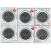 Image 1 : 6 Commemorative Canadian Nickel Dollars