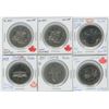 Image 1 : 6 Commemorative Canadian Nickel Dollars