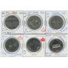 Image 1 : 6 Commemorative Canadian Nickel Dollars