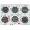 Image 1 : 6 Commemorative Canadian Nickel Dollars