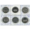 Image 1 : 6 Commemorative Canadian Nickel Dollars