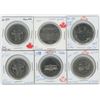 Image 1 : 6 Commemorative Canadian Nickel Dollars