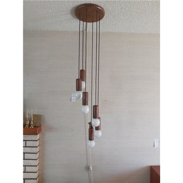 Hanging teak light A