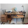 Image 1 : Desk, filing cabinet, office supplies B