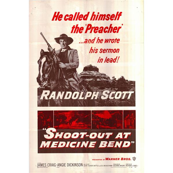 Shoot-Out at Medicine Bend original 1957 vintage one sheet movie poster