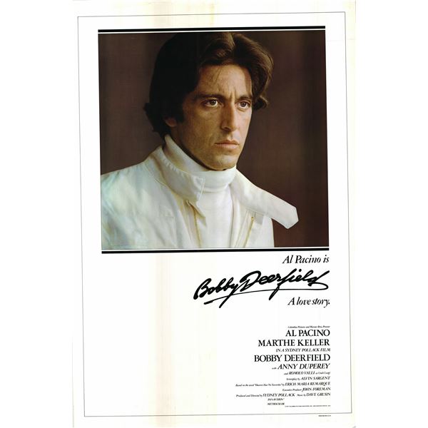 Bobby Deerfield 1977 original vintage one sheet rolled movie poster