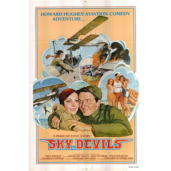Sky Devils original 1979R vintage one sheet movie poster
