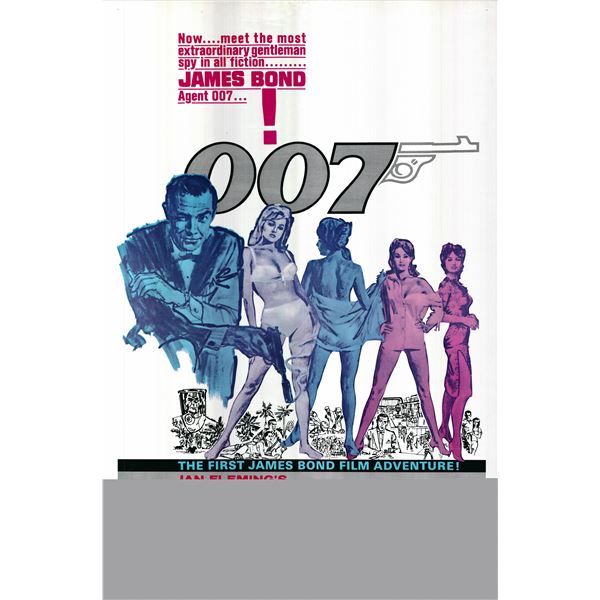 Dr. No 1962R original vintage one sheet movie poster