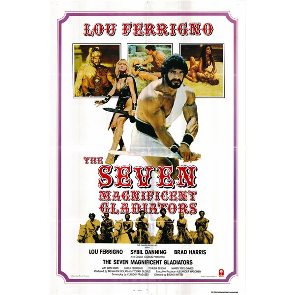 The Seven Magnificent Gladiators original 1983 vintage one sheet movie poster