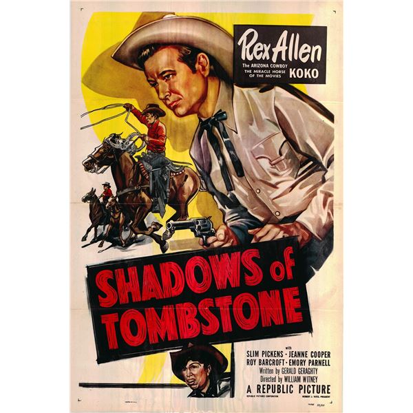 Shadows of Tombstone original 1953 vintage one sheet movie poster