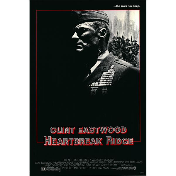 Heartbreak Ridge 1986 original vintage one sheet movie poster