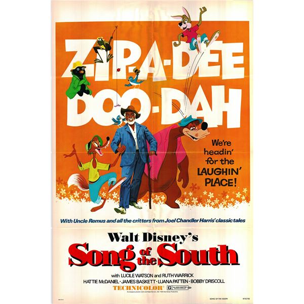 Song of the South original 1973R vintage one sheet movie poster