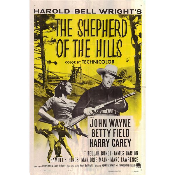 The Shepherd of the Hills original 1955R vintage one sheet movie poster