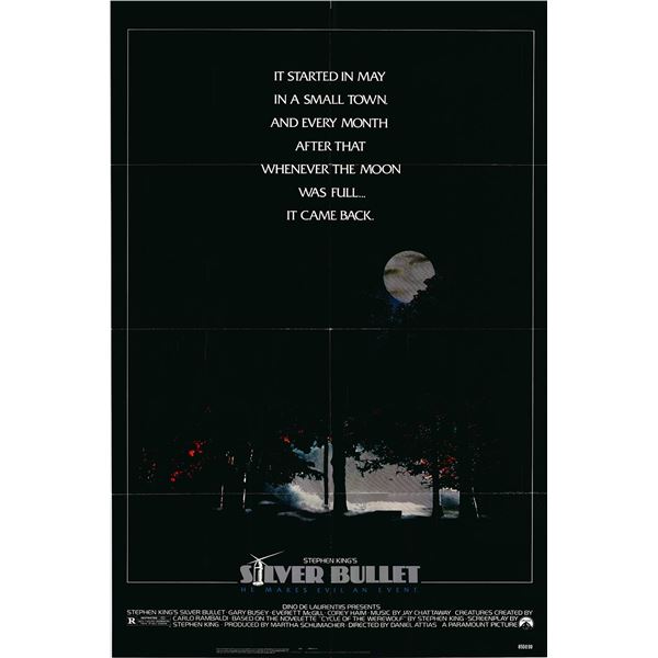 Silver Bullet original 1985 vintage one sheet movie poster