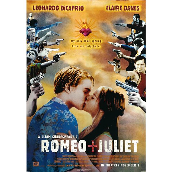 Romeo and Juliet original 1996 vintage one sheet movie poster