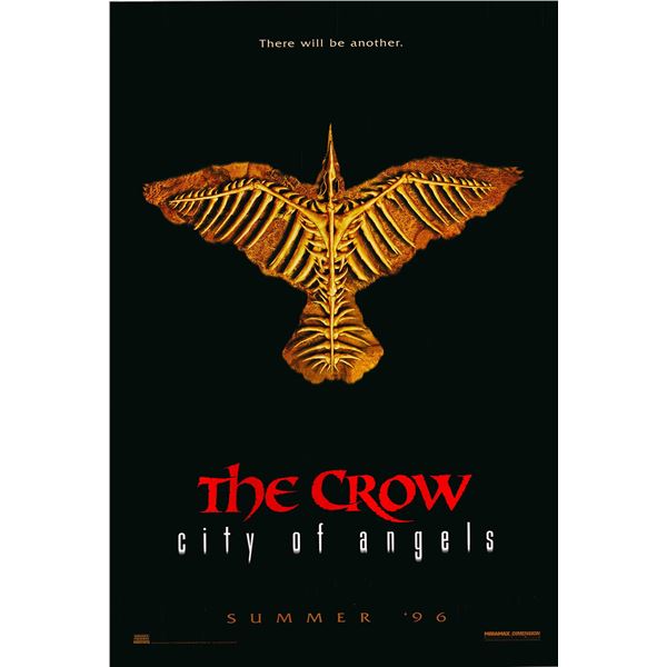 The Crow 2: City of Angels original 1996 vintage advance one sheet movie poster