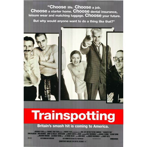 Trainspotting 1996 original advance sheet movie poster