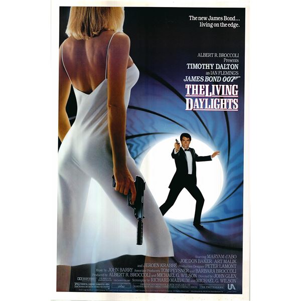James Bond: The Living Daylights original 1987 vintage one sheet movie poster