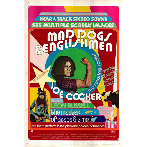 Mad Dogs & Englishmen original 1971 vintage one sheet movie poster