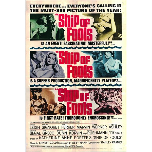 Ship of Fools original 1965 vintage one sheet movie poster