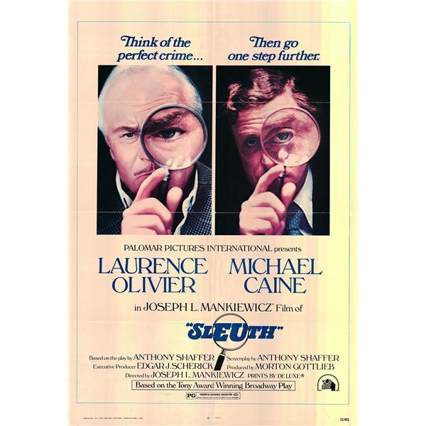 Sleuth original 1972 vintage one sheet movie poster