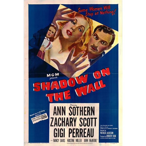 Shadow on the Wall original 1949 vintage one sheet movie poster