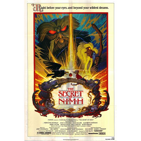 The Secret of NIMH original 1982 vintage one sheet movie poster