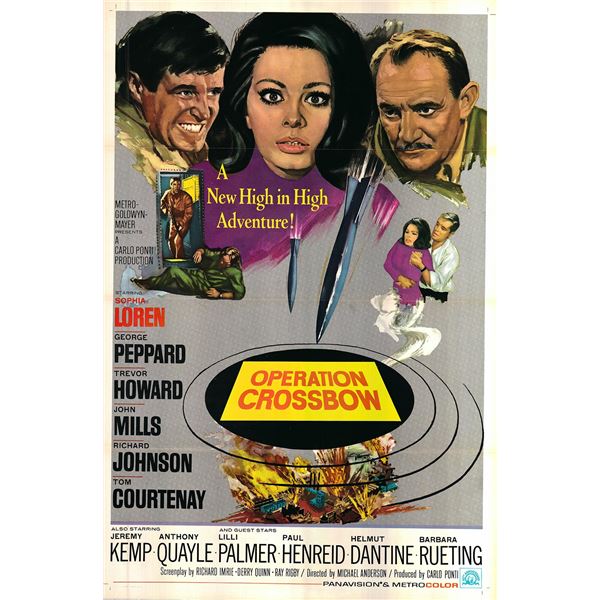Operation Crossbow original 1965 vintage one sheet movie poster