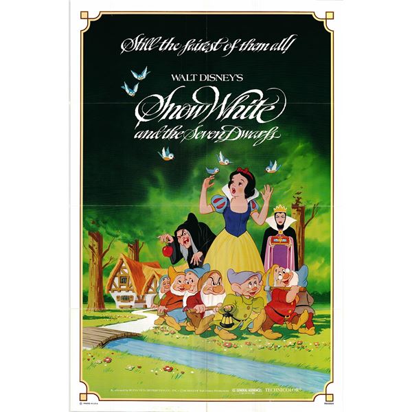 Snow White and the Seven Dwarfs original 1983R vintage one sheet movie poster