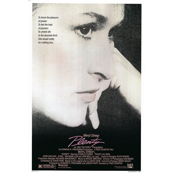 Plenty 1985 original vintage movie poster