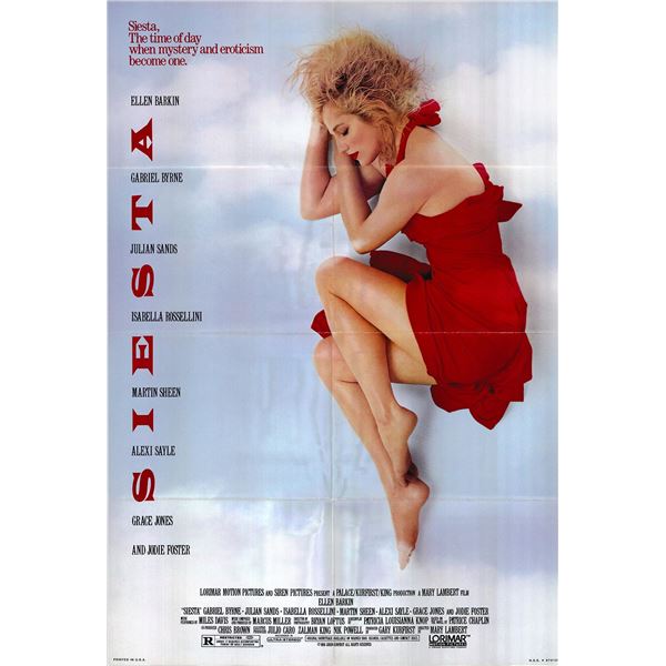 Siesta original 1987 vintage one sheet movie poster