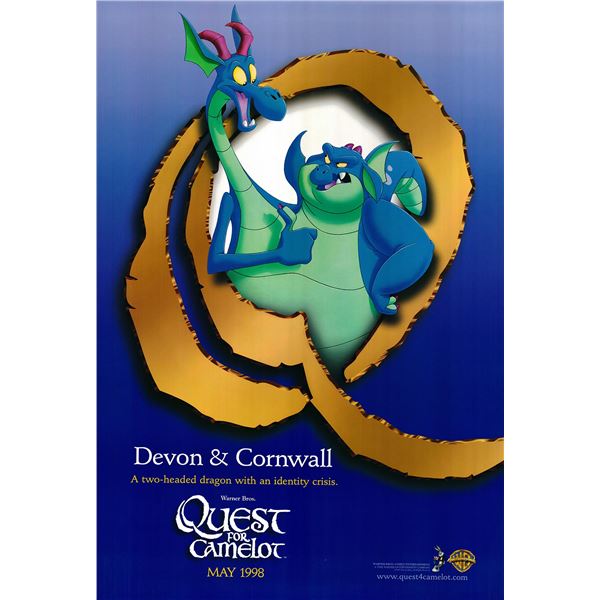 Quest for Camelot original 1998 vintage character poster - Devon and Cornwall