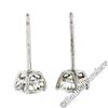 Image 4 : New Classic 14kt White Gold 0.75 ctw Round Brilliant Diamond Stud Earrings